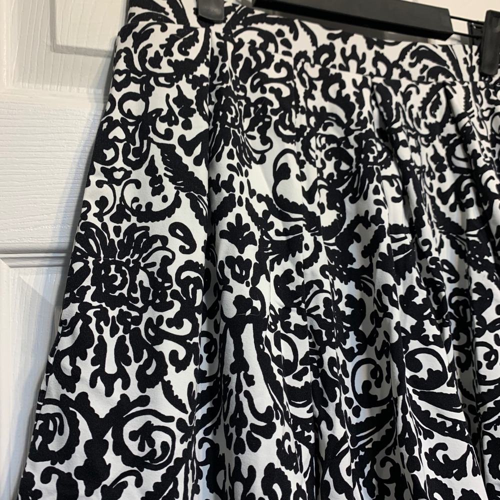 Adrienne Vittadini Damask Skirt Womens Large Cottagecore Twee Garden Party - Picture 2 of 7